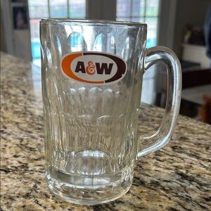 vintage A&W Root Beer glass mug